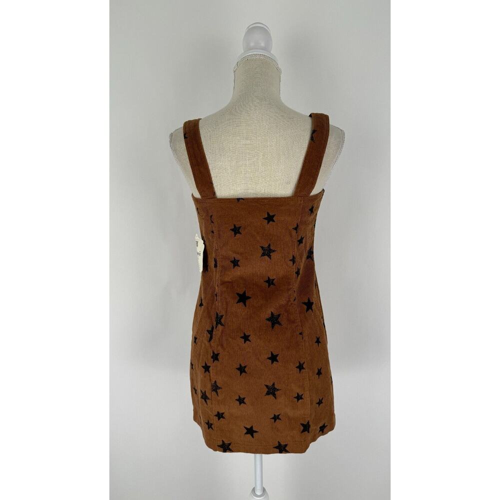 Altar'd State Womens Brown Stars Print Front Zip Corduroy Dress Size Small NWT - Picture 7 of 12
